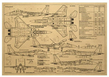 Plakát strážci nebes, McDonnell-Douglas F-15 A,C,E, č.394, 50.5 x 36 cm