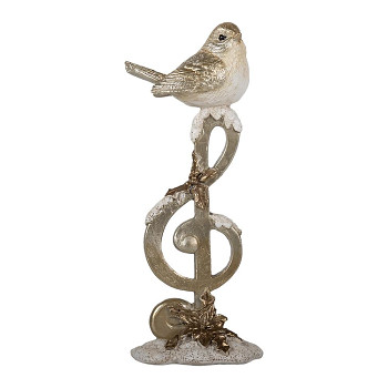 Dekorativní figurka ptáčka na houslovém klíči Clayre & Eef 6PR4227