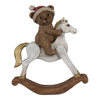 Dekorativní figurka medvídka na houpacím koníkovi Clayre & Eef 6PR4169