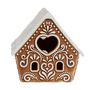 Porcelánový svícen na čajovou svíčku GINGERBREAD HOUSE Clayre & Eef 6CE1743