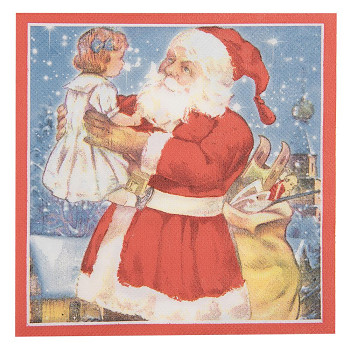 Papírové ubrousky SANTA CLAUS (20 kusů v balení) Clayre & Eef 73083